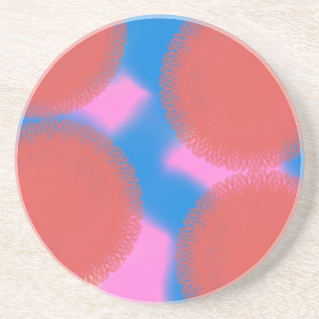Porta-copos red pink and blue 56789 abstract art (Frente)