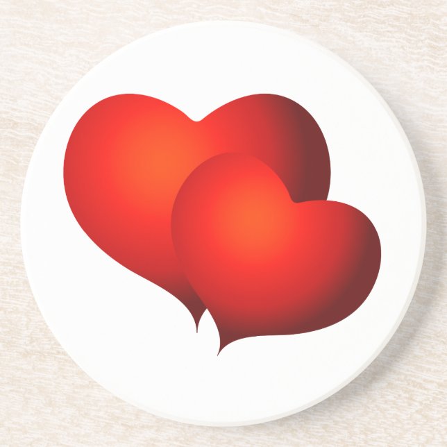 Porta-copos Red Satin Hearts (Frente)