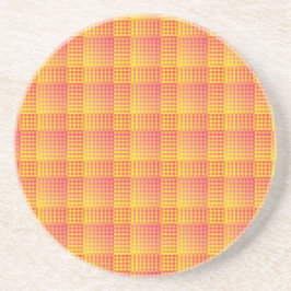 Porta-copos Red Yellow Checker Abstract Pattern