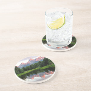 Porta-copos Reflexões grandes de Teton sobre a lagoa do casto