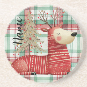 Porta-copos Rena de Natal personalizada