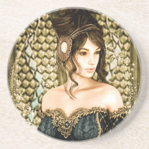 Porta-copos Retrato de Princesa de Conto de Fadas Encantado