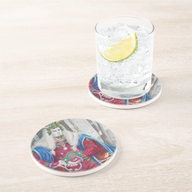 Porta-copos Retrato Detalhado do Rei Holly (Lateral)