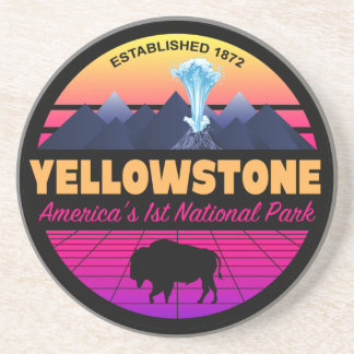 PORTA-COPOS RETRO 80S YELLOWSTONE NATIONAL PARK VAPORWAVE