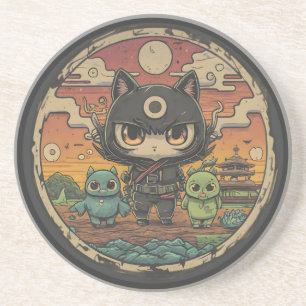 Porta-copos Retro Island Pals: Ninja Cat Crew