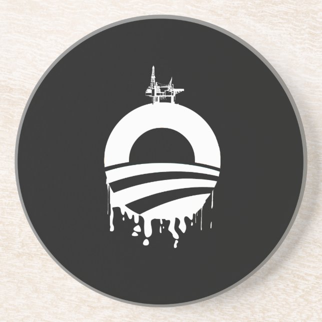 Porta-copos Reverso da plataforma petrolífera de Obama (Frente)