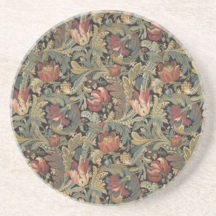 Porta-copos Rich Floral Tapeçaria Brocade Antique Clássica