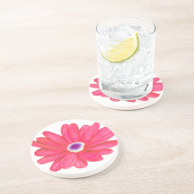 Porta-copos Rich Vibrant Red Flower (Lateral)