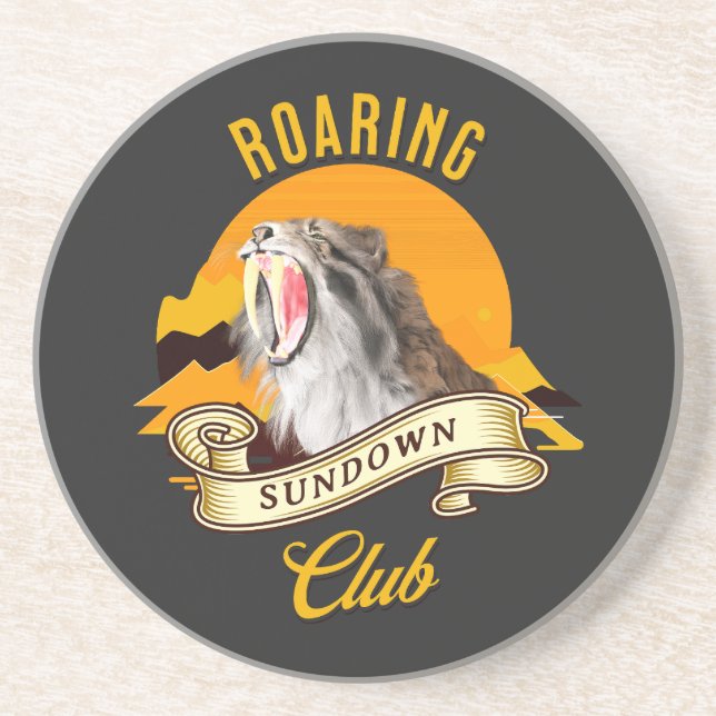 Porta-copos Roaring Sundown Club Sabertooth Tiger (Frente)