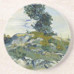 Porta-copos Rochas com Carvalho, Pintura a Óleo de Van Gogh