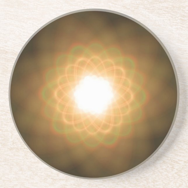 Porta-copos Rochas de luz amarela em preto (Frente)