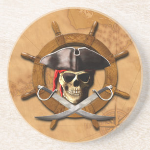 Porta-copos Roda alegre do pirata de Roger