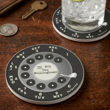 Roda de telefone vintage personalizada em pedra ar