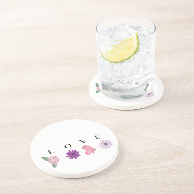 Porta-copos Romantic Floral Love Gift  (Lateral)