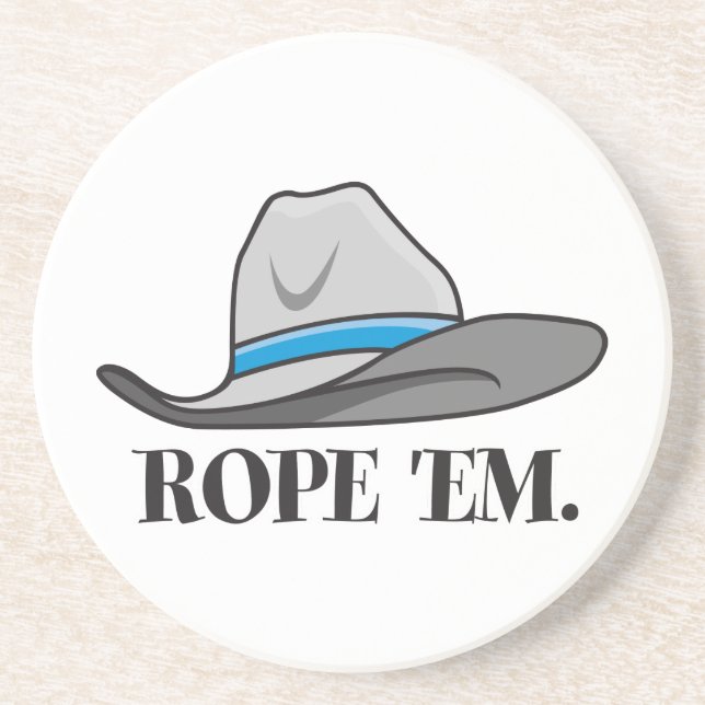 Porta-copos Rope 'Em Western Rodeo (Frente)