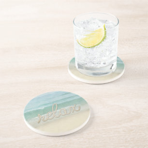 Porta-copos Rope náutica relaxa texto no oceano