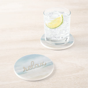 Porta-copos Rope náutica relaxa texto no oceano