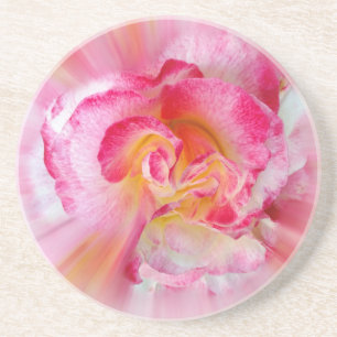 Porta-copos rosa amarela