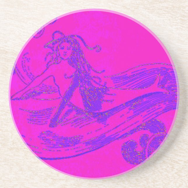 porta copos rosa da sereia (Frente)