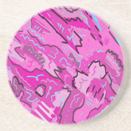Porta-copos Rosa! Diversão com Abstrato Art