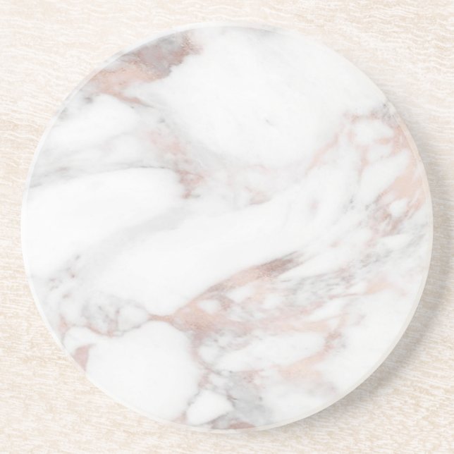 Porta-copos Rosa Dourado Marble Elegante Modelo Ronda de Tendê (Frente)