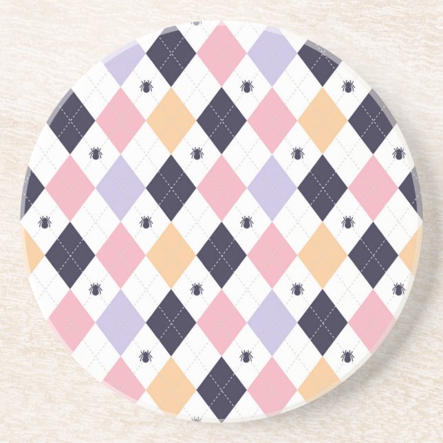 Porta-copos Rosa Puro Diamante com Aranha (Frente)