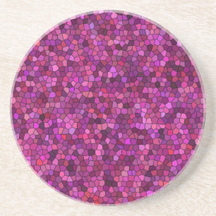 Porta-copos Rosa Púrpura do Mosaico