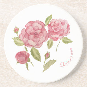 Porta-copos Rosas sangrando em manchas de aquarela Porta do mo