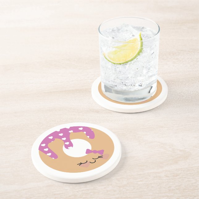 Porta-copos Rosquinha Engraçado Púrpura Rosa Púrpura (Lateral)