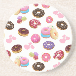 Porta-copos Rosquinhas e Corações Coloridos e Saborosos