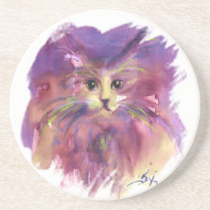 PORTA-COPOS ROXO GATINHO, RETRATO DE GATO