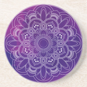 Porta-copos Roxo Mandala Sandstone