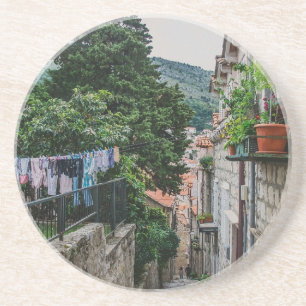 Porta-copos Rua estreita de pedra em Dubrovnik
