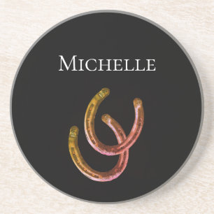 Porta-copos Rustic Lucky Horsferes Monograma