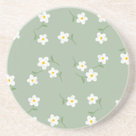 Porta-copos Sage Daisy Floral Coaster | Botânica Elegante