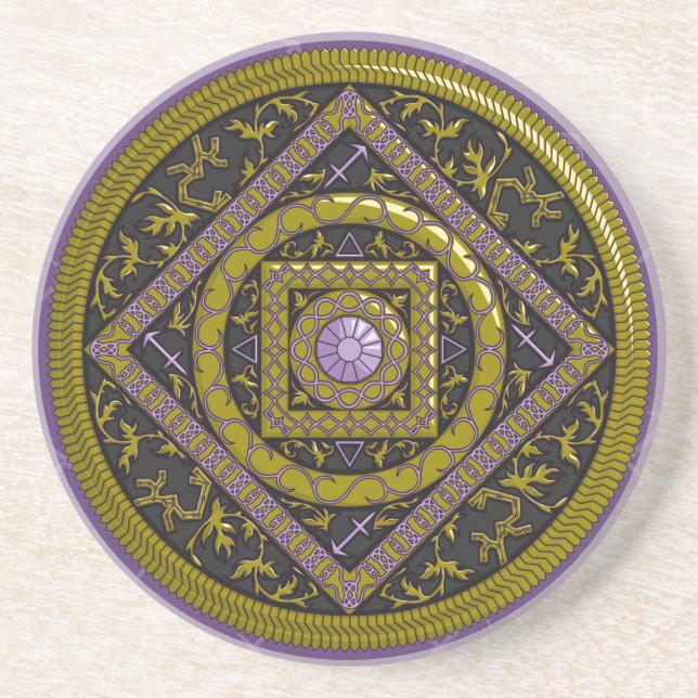 Porta copos Sagittarius Mandala (Frente)