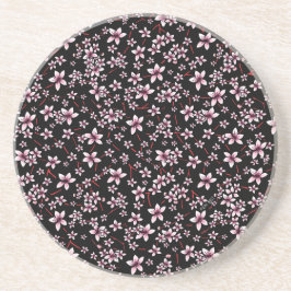 Porta-copos Sakura Rosa em Preto