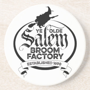 Porta-copos Salem Witch Broom Fatory - gótica de vintagem engr