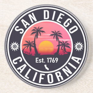 Porta-copos San Diego California Sunset Vacation Souvenirs 60s