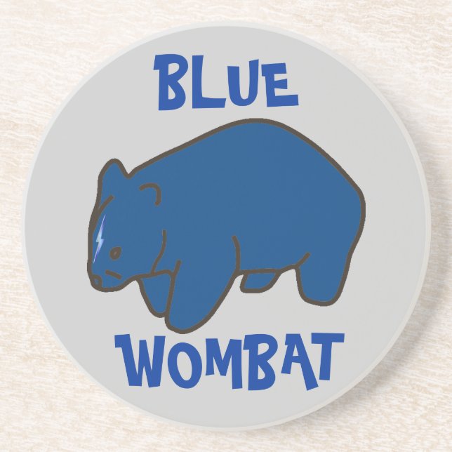 Porta copos Sandstone Blue Wombat (Frente)