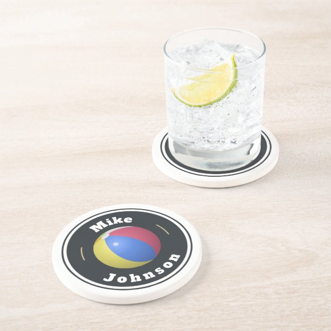 Porta copos Sandstone - Bola de Praia Personalizad (Lateral)