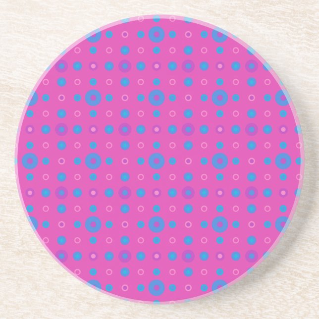 Porta copos Sandstone bonito, magenta e azul brilh (Frente)