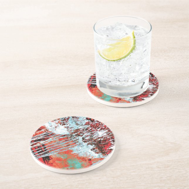 Porta-copos Sandstone Coaster – Pulso de Corrosão (Lateral)