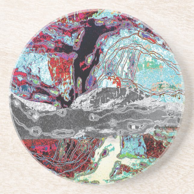 Porta-copos Sandstone Coaster – Strata Pulse (Frente)