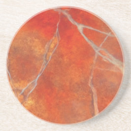 Porta-copos Sandstone Coaster with red hot marble art design