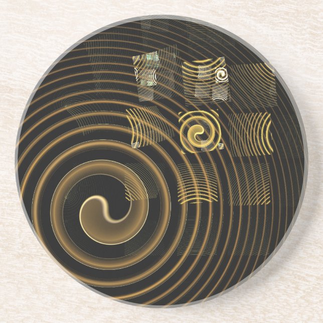 Porta copos Sandstone de Abstrato de Hipnose (Frente)