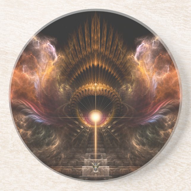 Porta copos Sandstone de Arte Fractal (Frente)