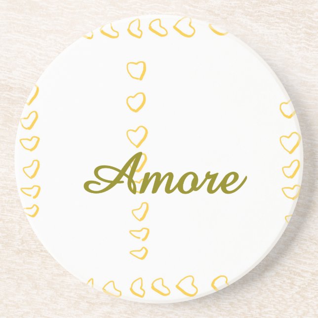 Porta copos Sandstone de Casamento (Frente)