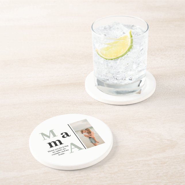 Porta copos Sandstone de Fotografia e Mensagem Per (Lateral)