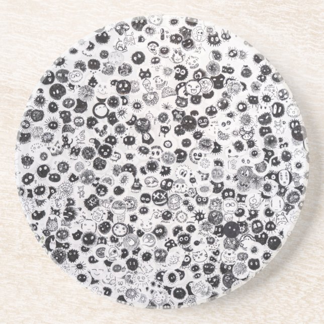 Porta copos Sandstone de Padrão de Animação (Frente)